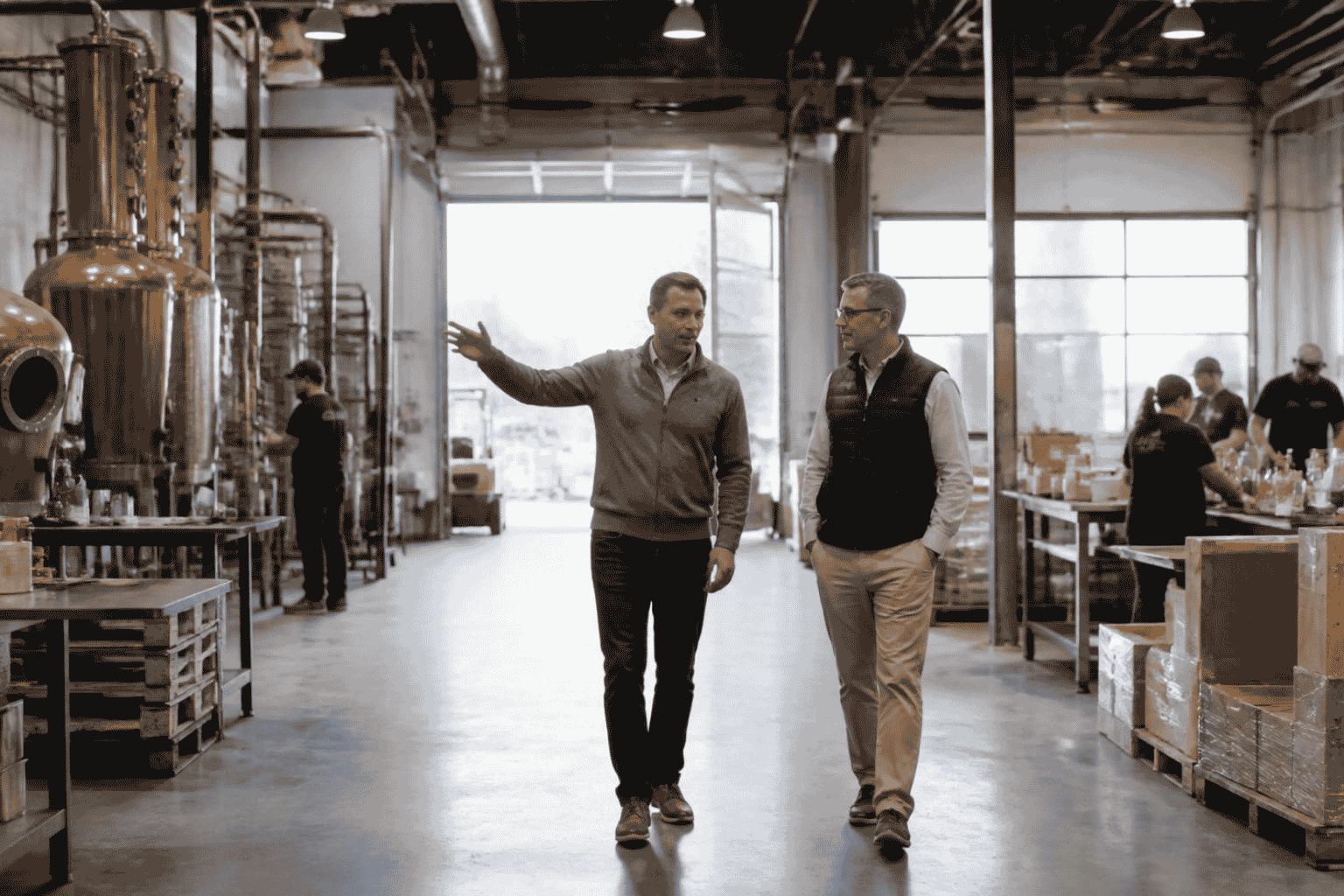 Founder walking through company operations while preparing for outside capital or buyer conversations