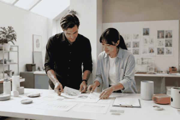 Founder reviewing investor readiness materials with a venture advisor