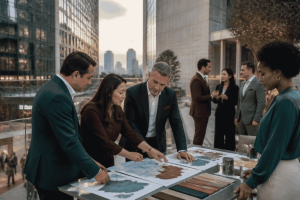 Regional leaders coordinating market decisions for a global enterprise