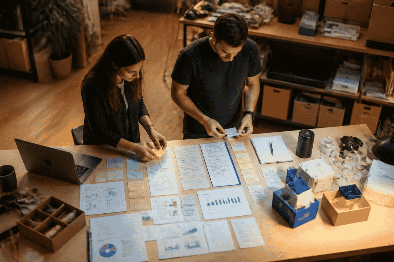 Acquisition buyer reviewing a confidential deal opportunity with a referral partner and broker