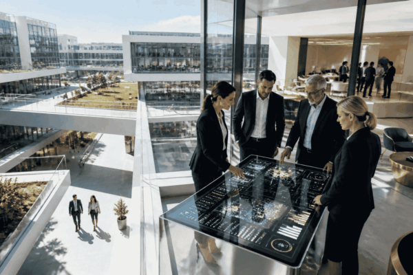 Business leaders evaluating strategic capacity planning for future growth