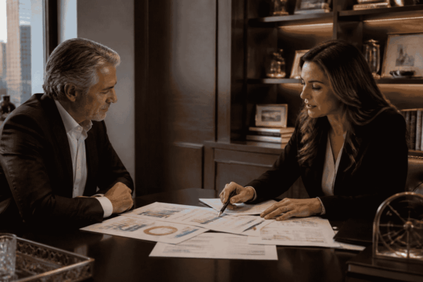 Business owner reviewing valuation readiness with an M&A advisor