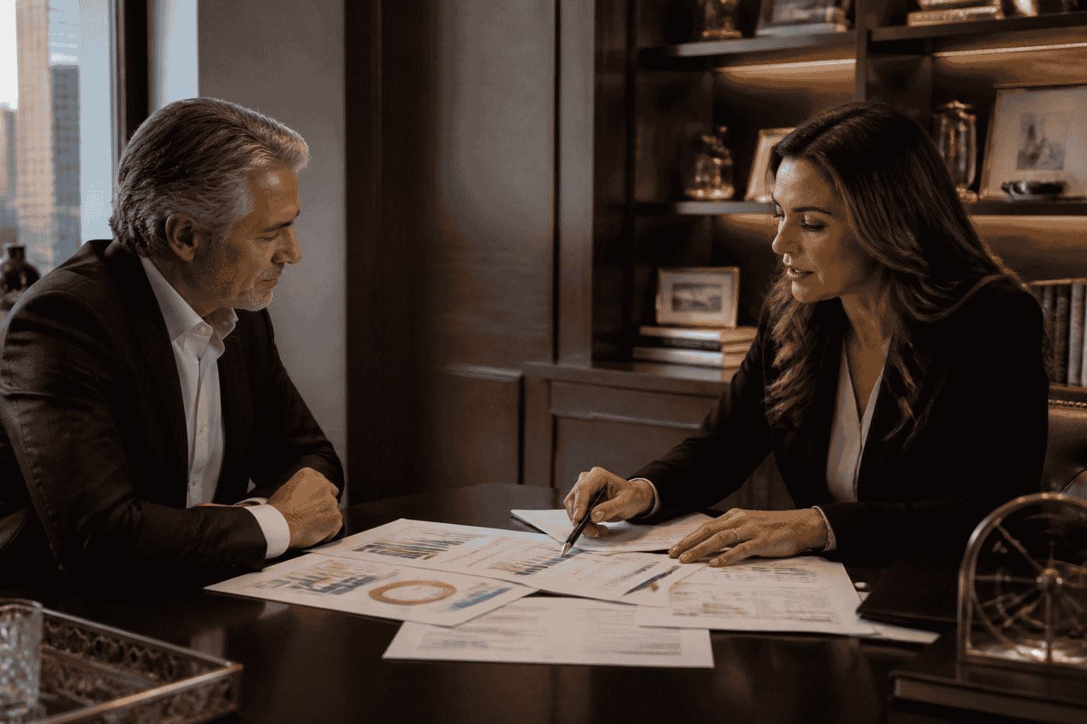 Business owner reviewing valuation readiness with an M&A advisor