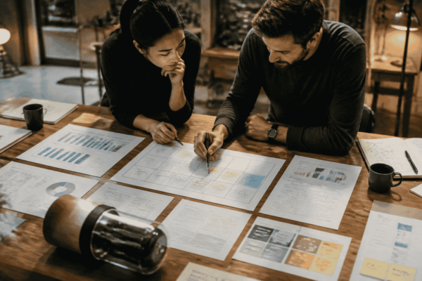 Startup founder reviewing venture capital fit and investor-readiness materials