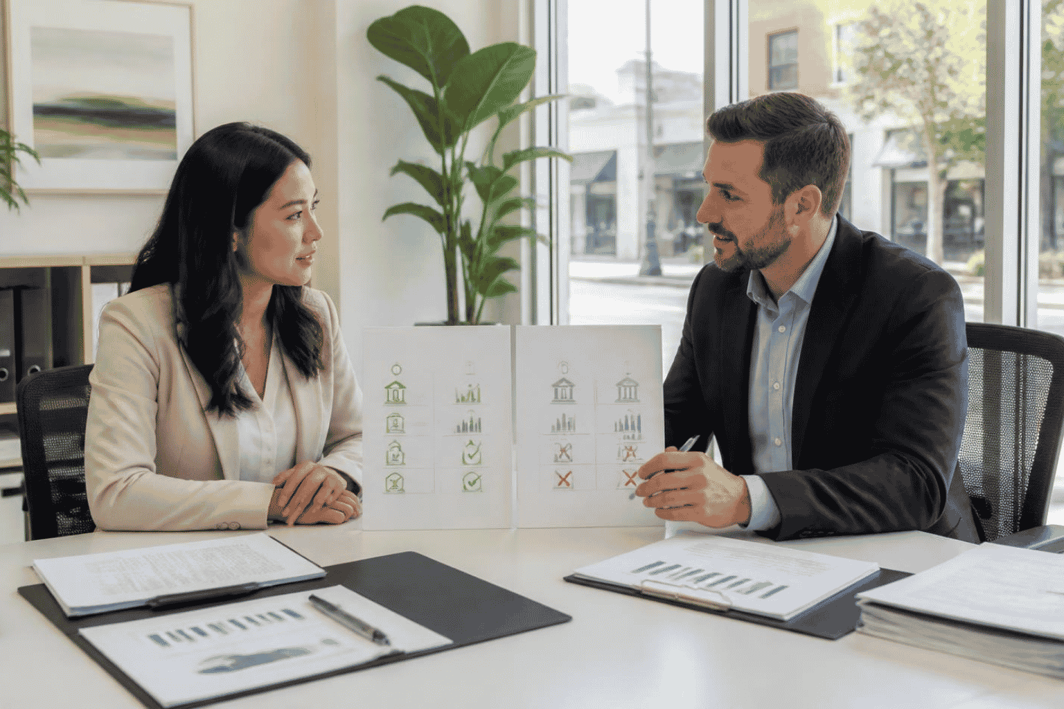 Business owner comparing funding options for 600 credit and 720 plus credit profiles
