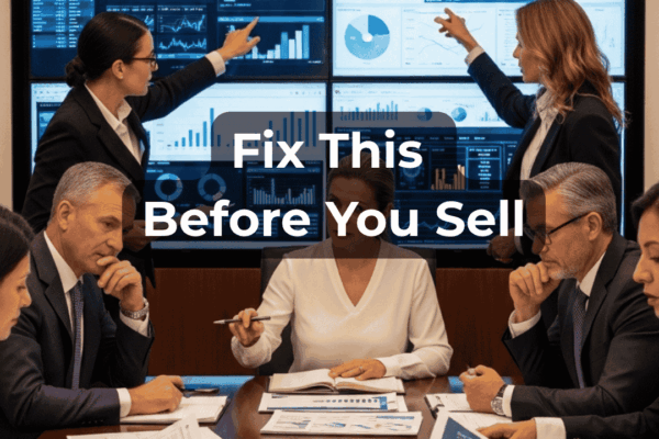 Business owner reviewing financial and operational issues to fix before selling a business with EIN Business Brokers