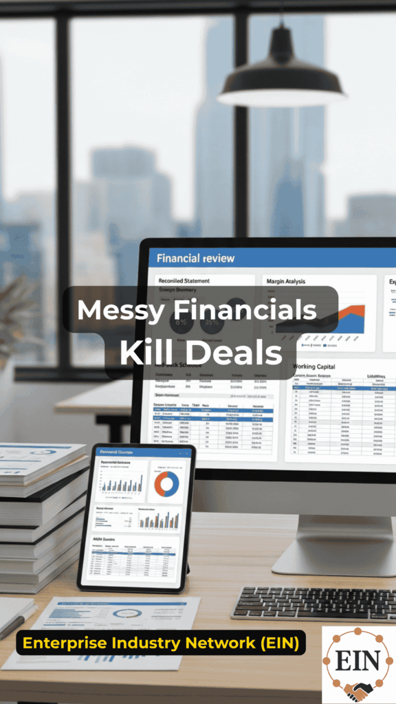 Messy Financials Can Lower Your Business Sale Price | EIN Business Brokers | Enterprise Industry Network | EINBB