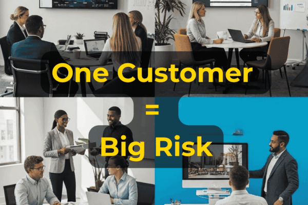 Business owner reviewing customer concentration and revenue risk before selling a business with EIN Business Brokers