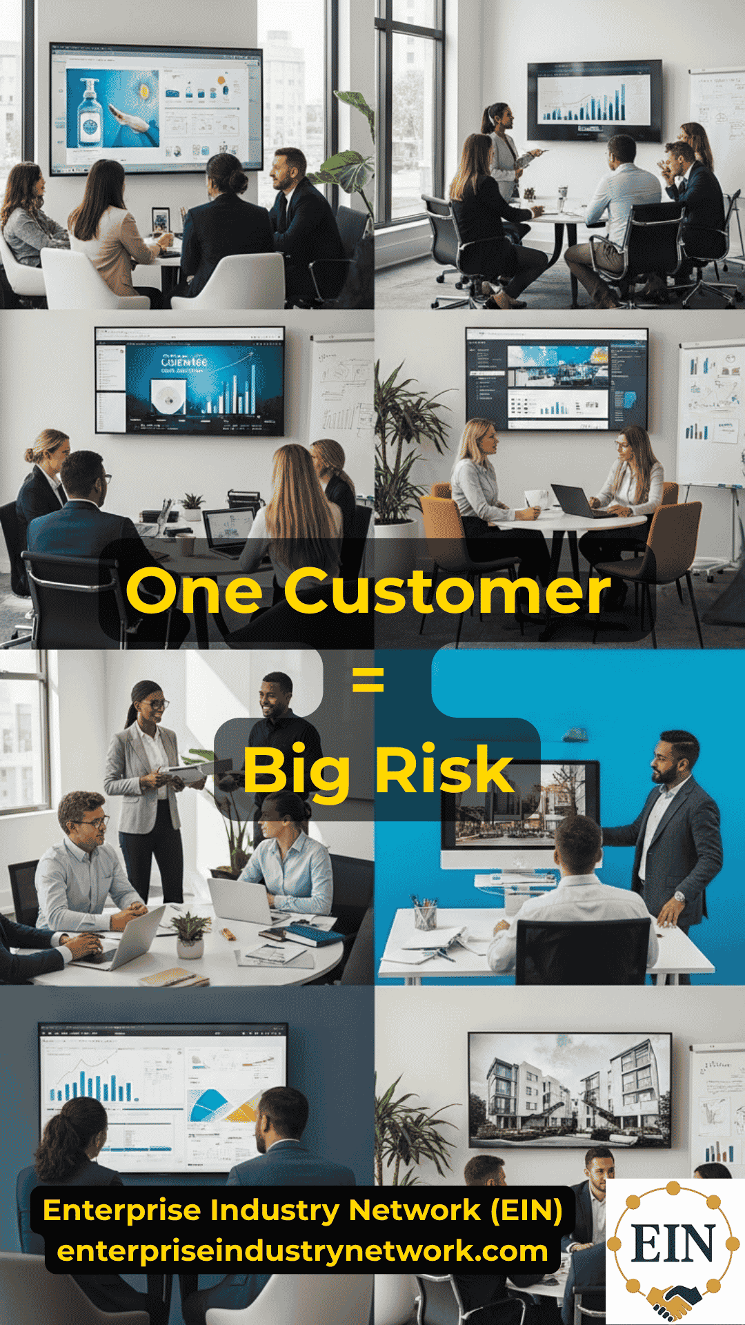 Business owner reviewing customer concentration and revenue risk before selling a business with EIN Business Brokers