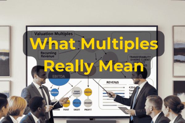 Business owner reviewing valuation multiples, EBITDA, and financial performance before selling a business with EIN Business Brokers