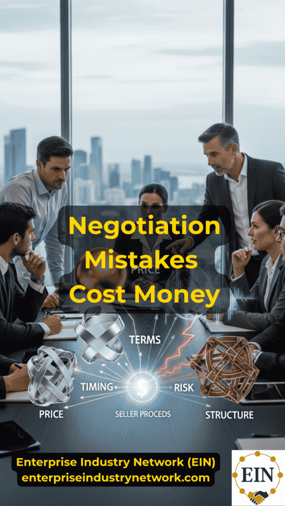 Business Sale Negotiation Mistakes Sellers Should Avoid | EIN Business Brokers | Enterprise Industry Network | EINBB