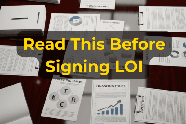 Business seller reviewing a Letter of Intent, purchase price, and transaction terms with EIN Business Brokers
