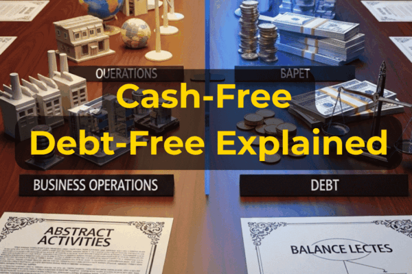 Business seller reviewing cash-free debt-free purchase price adjustments, debt, cash, and working capital with EIN Business Brokers
