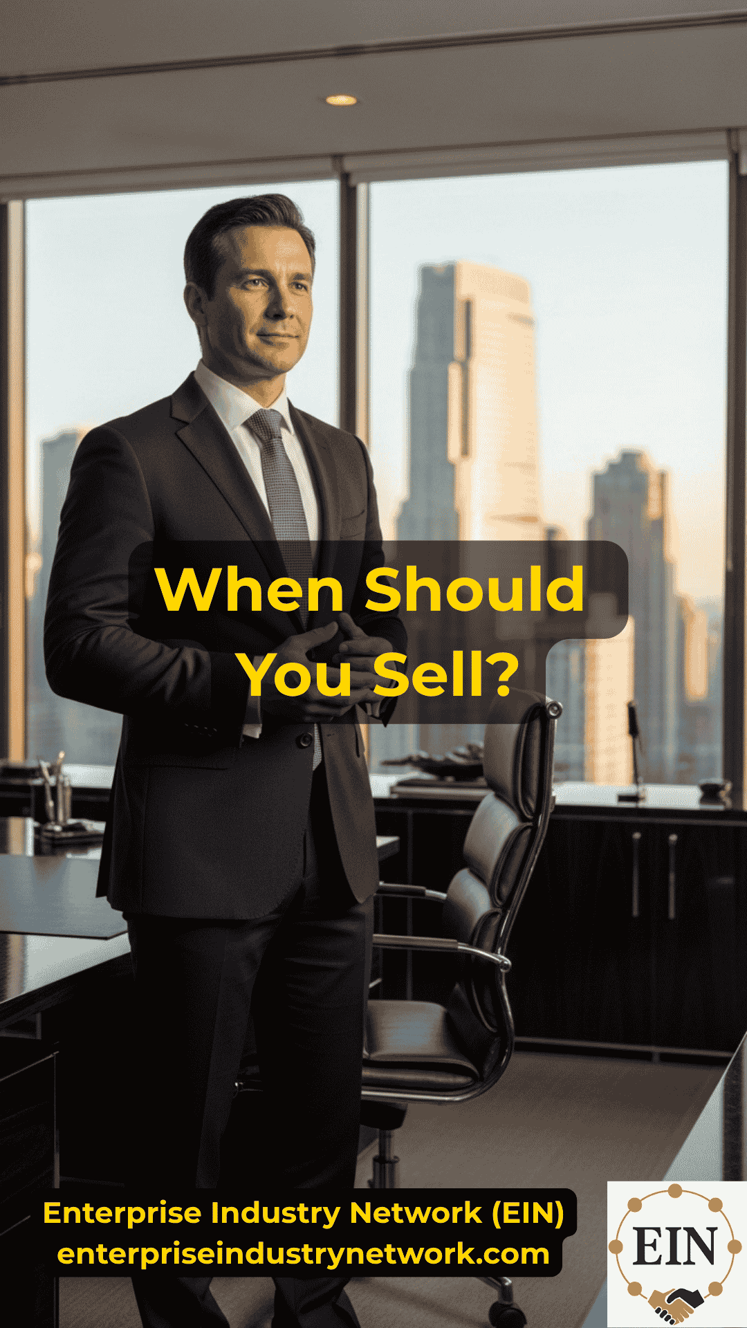 Business owner evaluating the best time to sell based on business value, growth, financial performance, and exit readiness with EIN Business Brokers