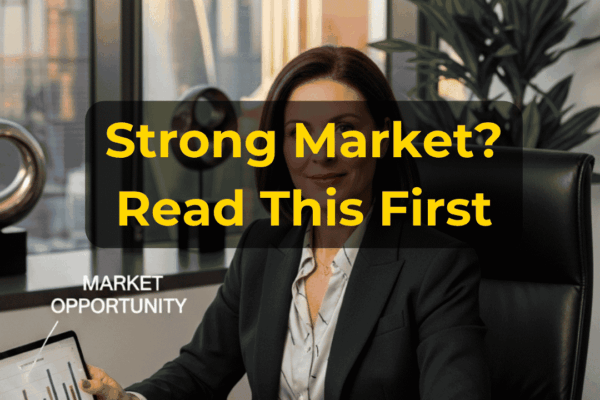 Business owner evaluating whether to sell in a strong market based on buyer demand, valuation, and business performance with EIN Business Brokers