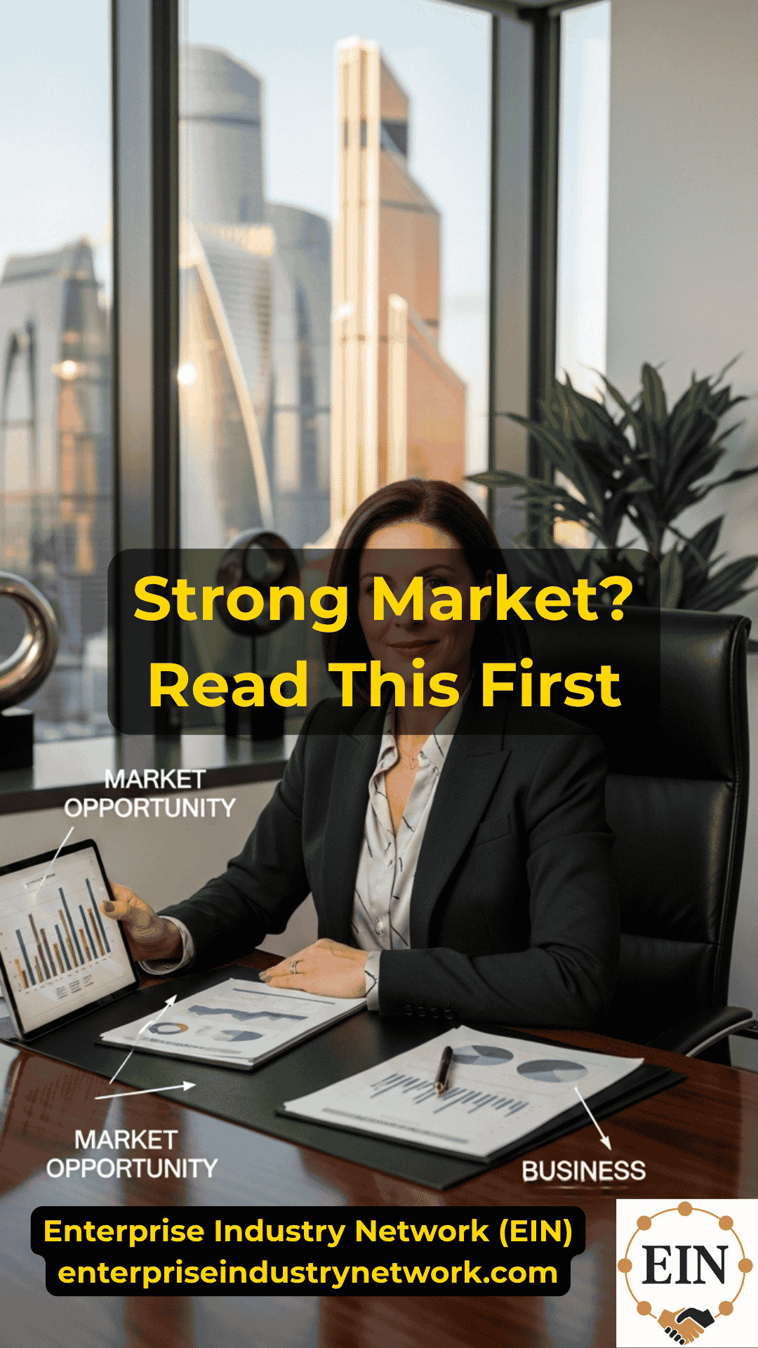 Business owner evaluating whether to sell in a strong market based on buyer demand, valuation, and business performance with EIN Business Brokers