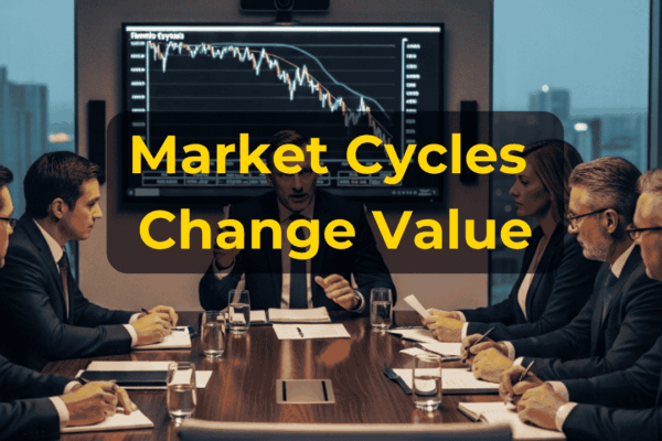 Business owner reviewing economic cycles, valuation trends, buyer demand, and financing conditions with EIN Business Brokers