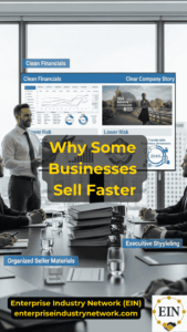 Small business owner preparing a company for a faster sale with organized financials, valuation, and buyer readiness through EIN Business Brokers