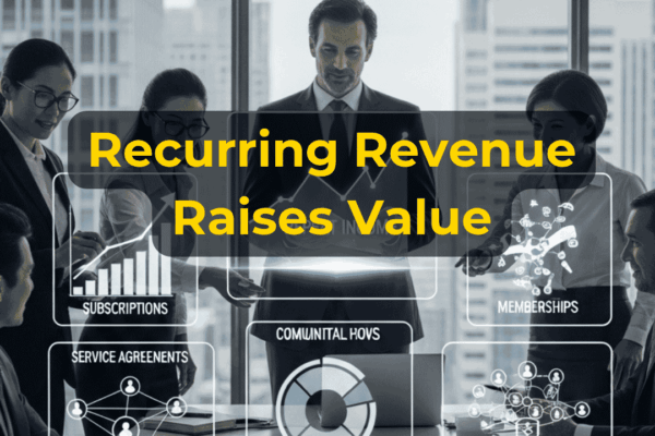 Business owner reviewing recurring revenue, customer retention, contracts, cash flow, and business valuation with EIN Business Brokers