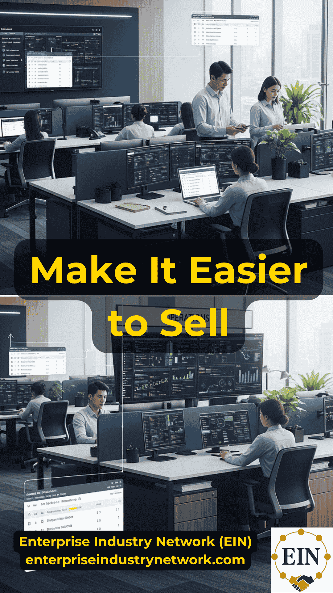 Business owner preparing a company for sale with clean financials, strong management, documented systems, and lower owner dependence through EIN Business Brokers