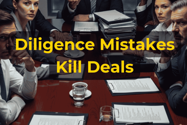 Business owner reviewing due diligence risks including financial records, EBITDA add-backs, contracts, liabilities, and customer concentration with EIN Business Brokers