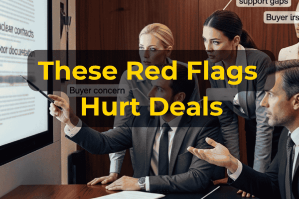 Business owner reviewing buyer red flags including declining earnings, customer concentration, owner dependence, liabilities, and financial records with EIN Business Brokers