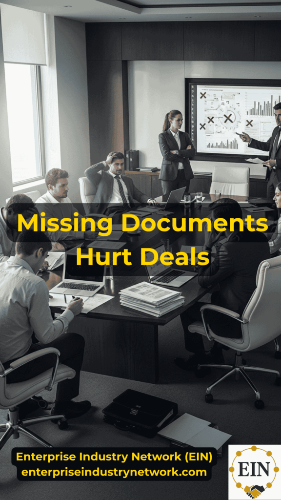 Missing Documents Can Delay a Business Sale | EIN Business Brokers | Enterprise Industry Network | EINBB