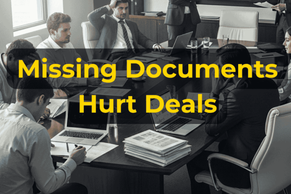 Business owner organizing financial statements, tax returns, contracts, debt records, employee files, and due diligence documents before a sale with EIN Business Brokers