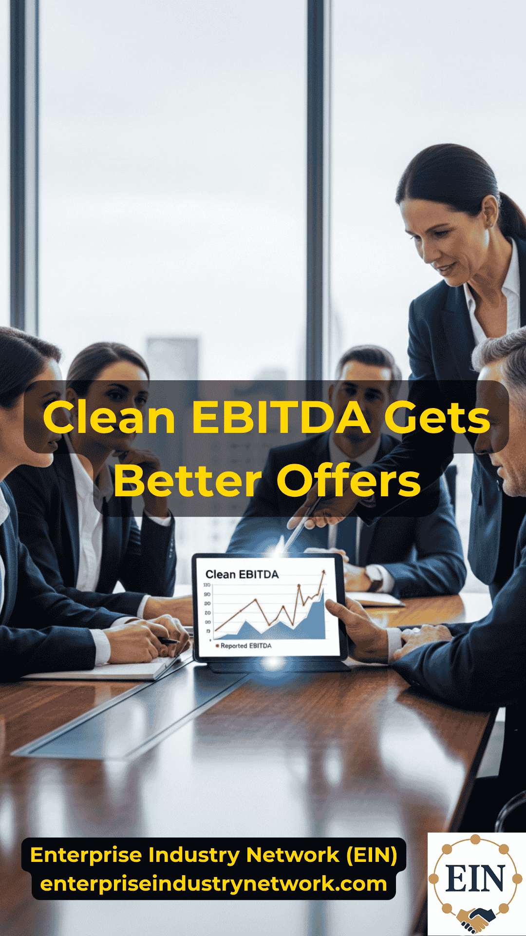 Business owner reviewing clean EBITDA, normalized earnings, financial statements, add-backs, owner replacement costs, and business valuation with EIN Business Brokers