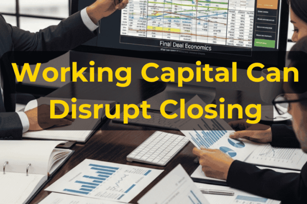 Business owner reviewing working capital adjustments, accounts receivable, inventory, accounts payable, and seller proceeds with EIN Business Brokers