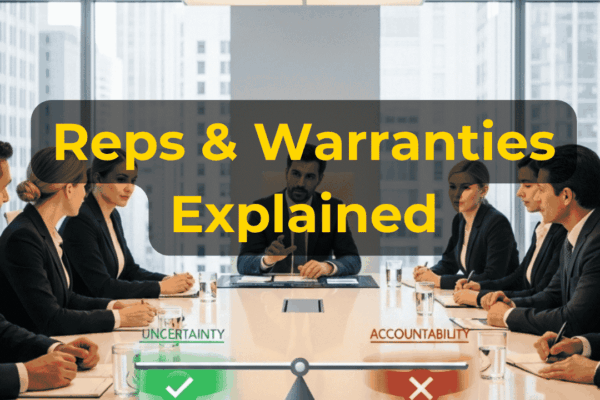 Business owner reviewing representations and warranties, disclosure schedules, contracts, financial records, and purchase agreement terms with EIN Business Brokers