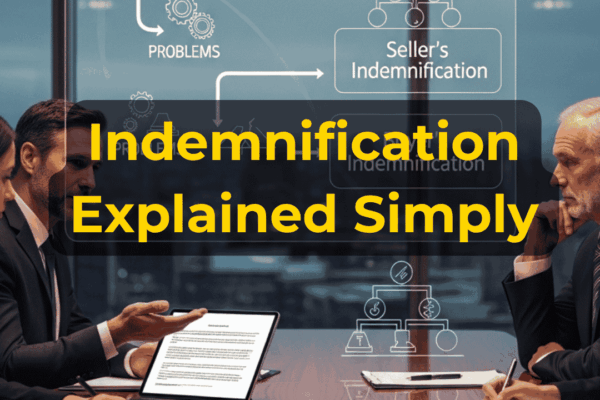 Business owner reviewing indemnification terms, representations and warranties, escrow, caps, baskets, and post-closing liability with EIN Business Brokers