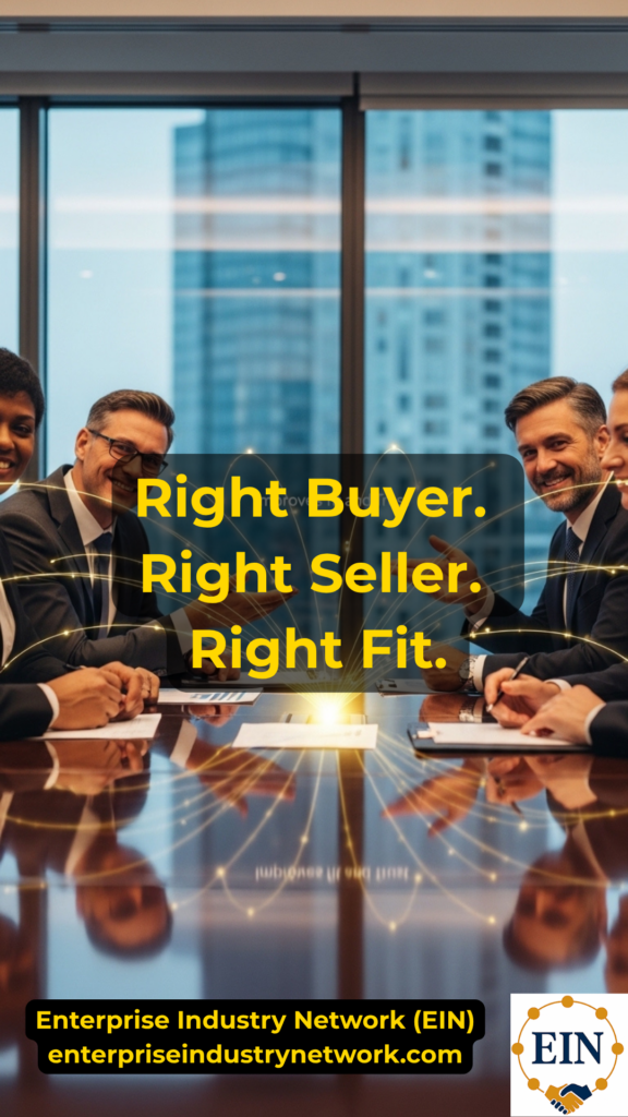 Business broker matching a business seller with qualified acquisition buyers based on valuation, financial capacity, strategic fit, financing, and transaction goals