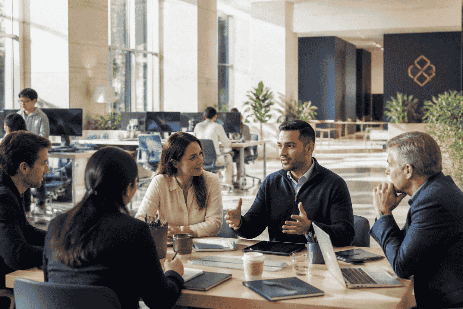 AI startup founder discussing business model and growth strategy with venture capital investors