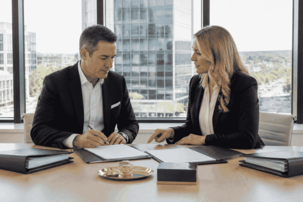 Business owner and transaction attorney comparing asset sale and equity sale structures