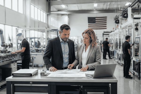 Business owner reviewing financing options for automation equipment and major fixed assets