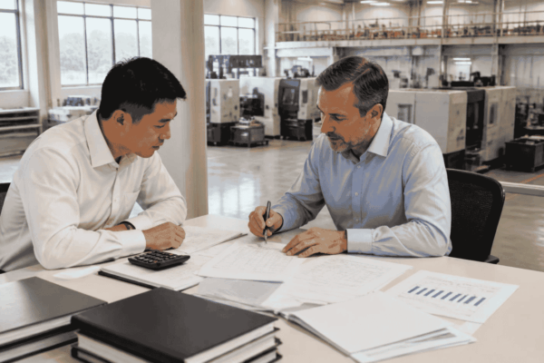 Business buyer reviewing major equipment financing needs before completing an acquisition