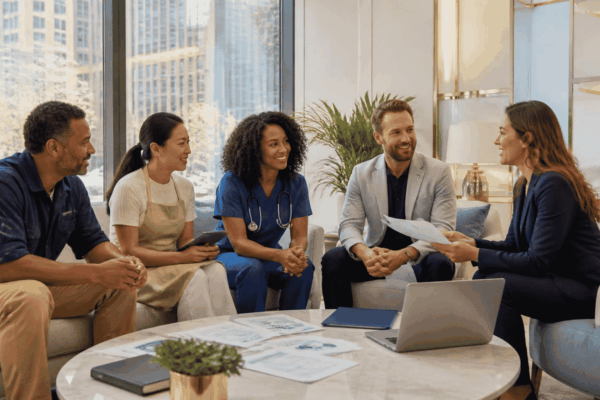 Business owners comparing funding options based on credit revenue and time in business
