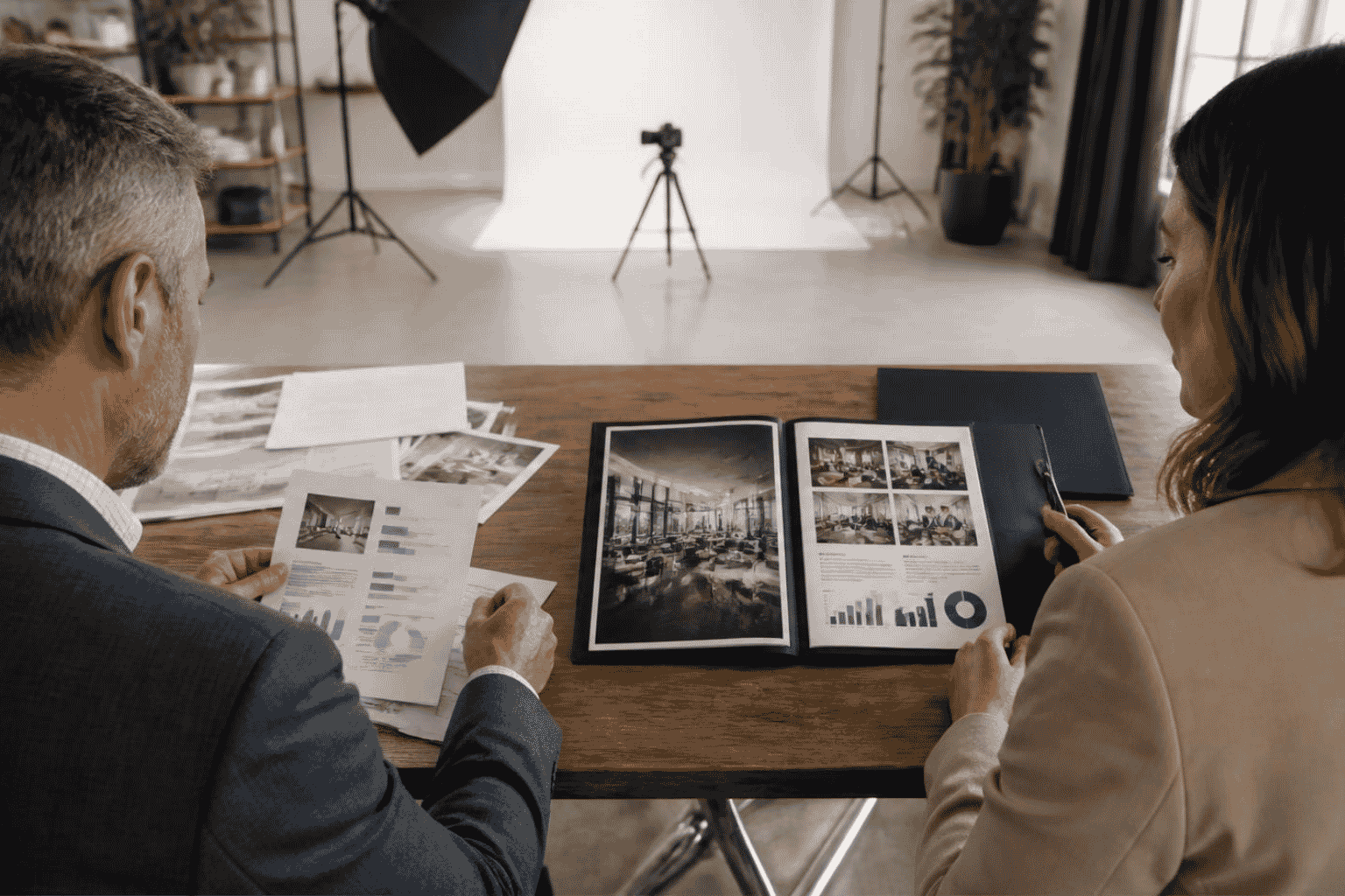 Seller and listing specialist improving a business-for-sale listing to attract qualified buyers