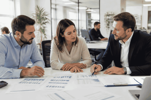 Business owner reviewing working capital eligibility based on deposits, revenue, and time in business