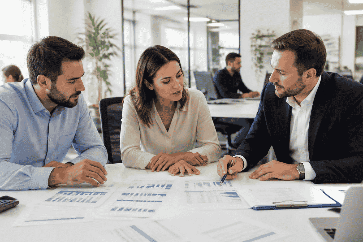 Business owner reviewing working capital eligibility based on deposits, revenue, and time in business
