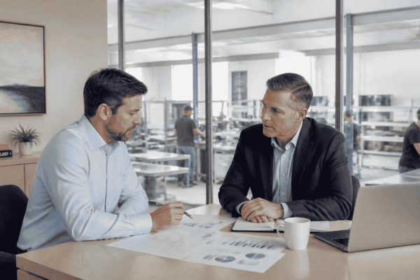 Business buyer reviewing whether one hundred percent acquisition financing is available