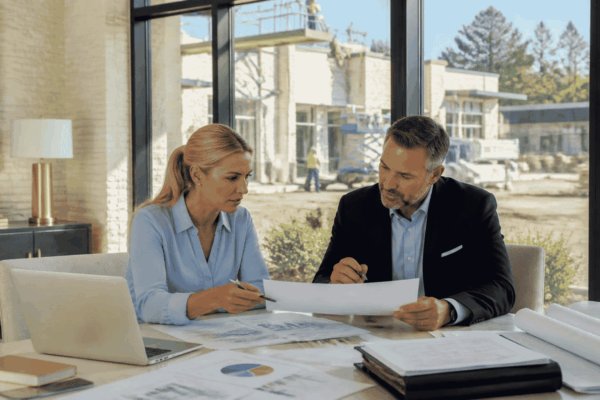 Growing business owner reviewing bridge financing for a time sensitive expansion project