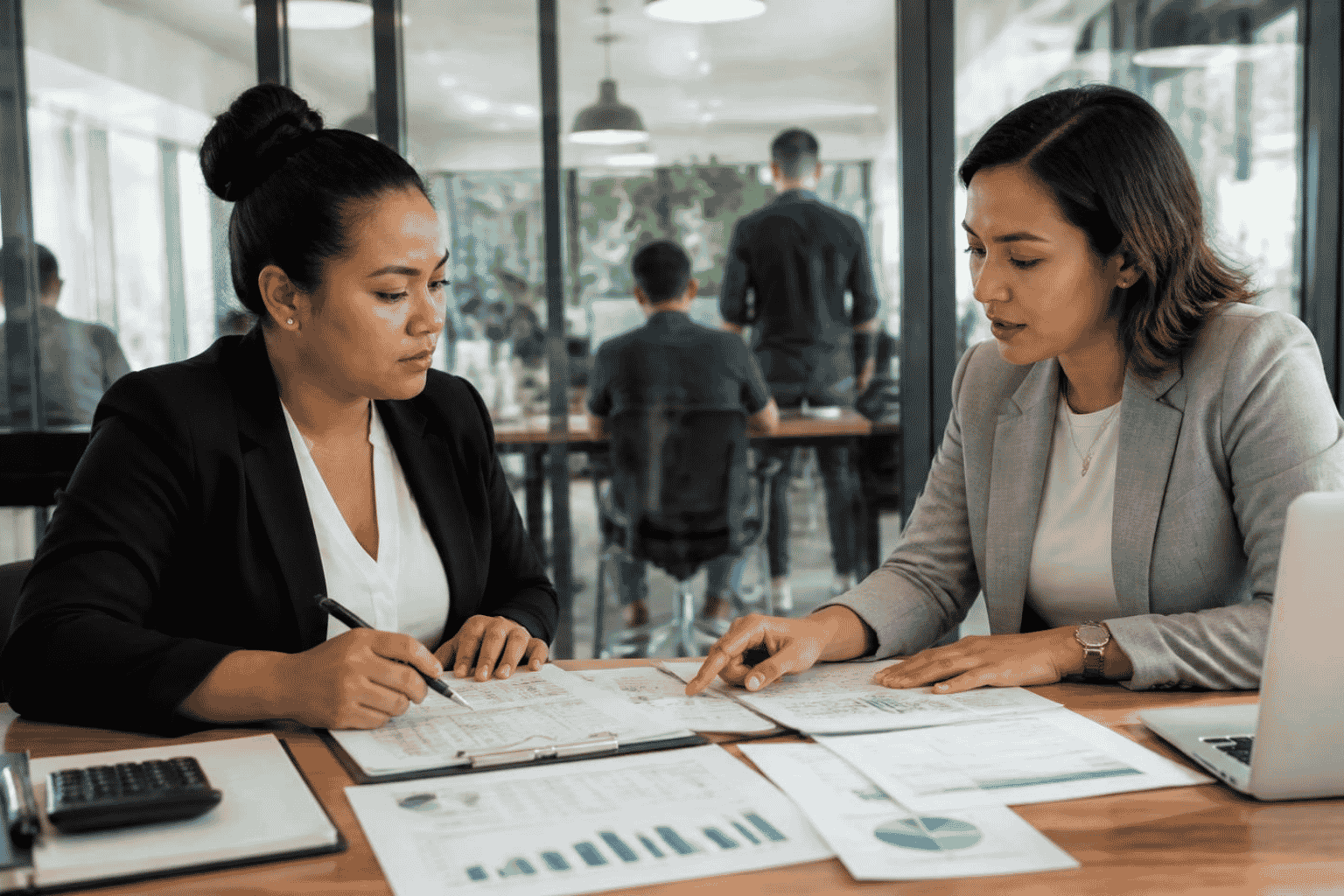 Business buyer reviewing bridge loan financing for a time-sensitive business acquisition
