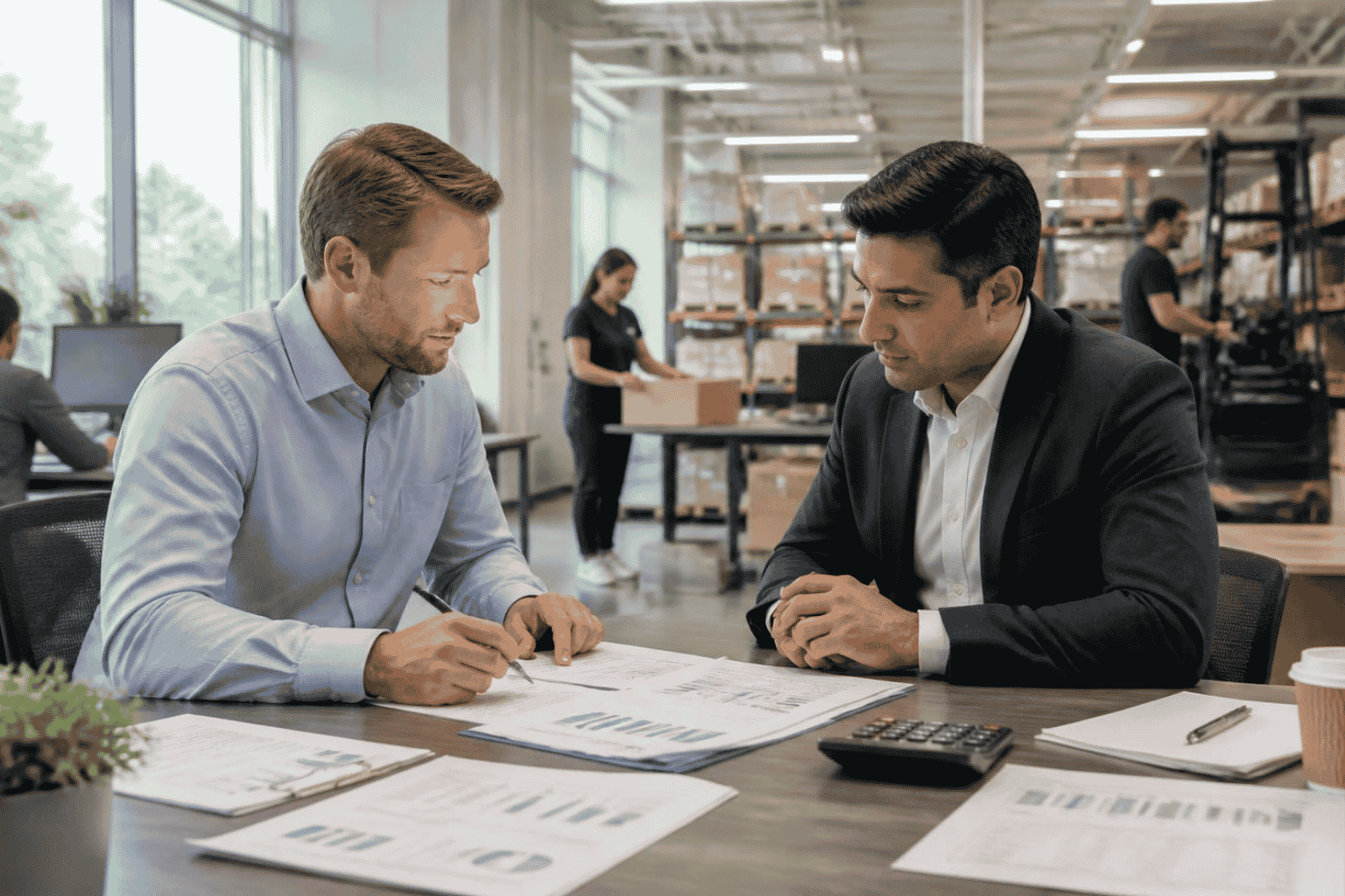Business buyer preparing credit revenue banking and debt information before seeking acquisition financing