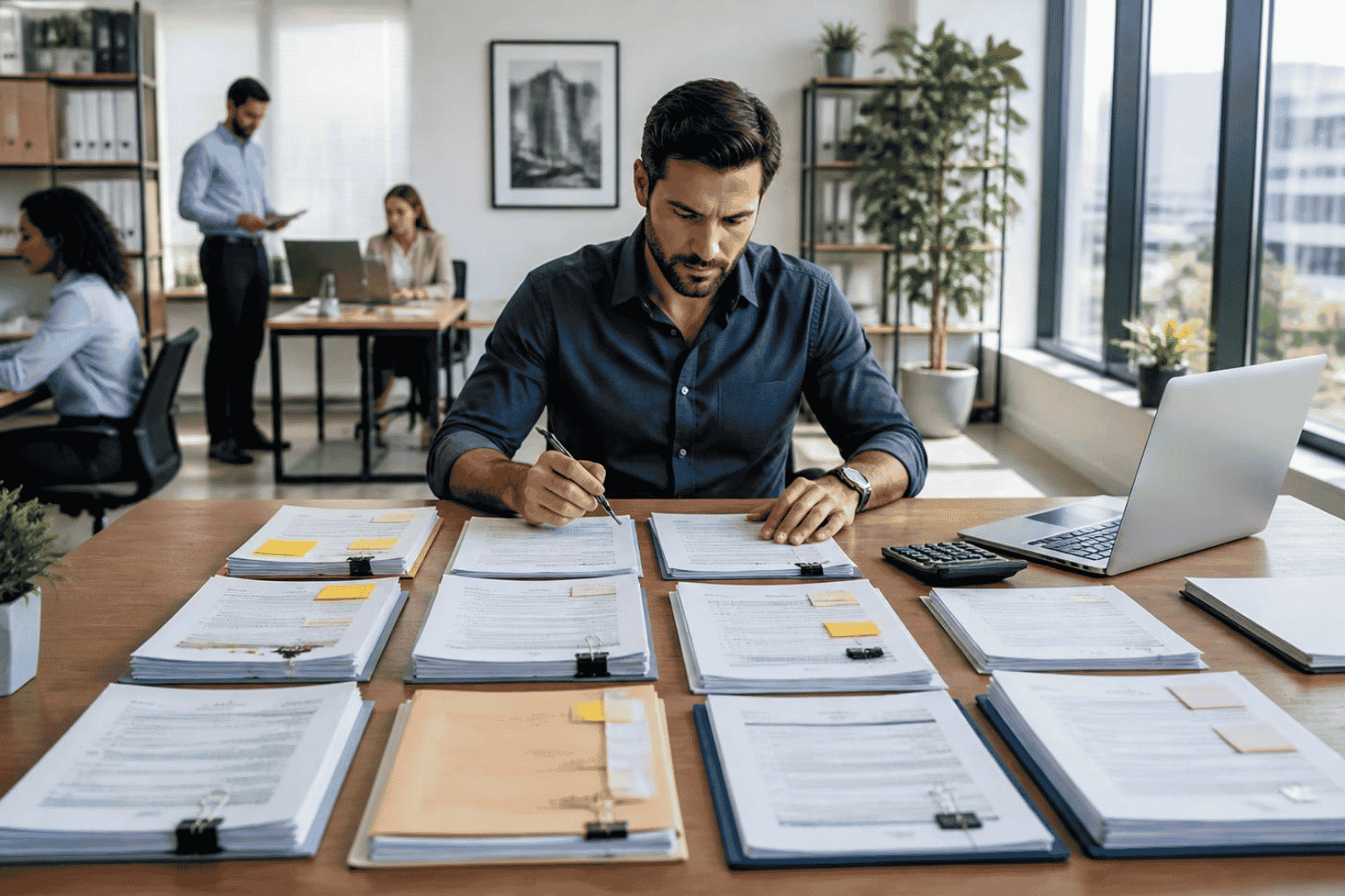 Business owner organizing eight key details before applying for business funding