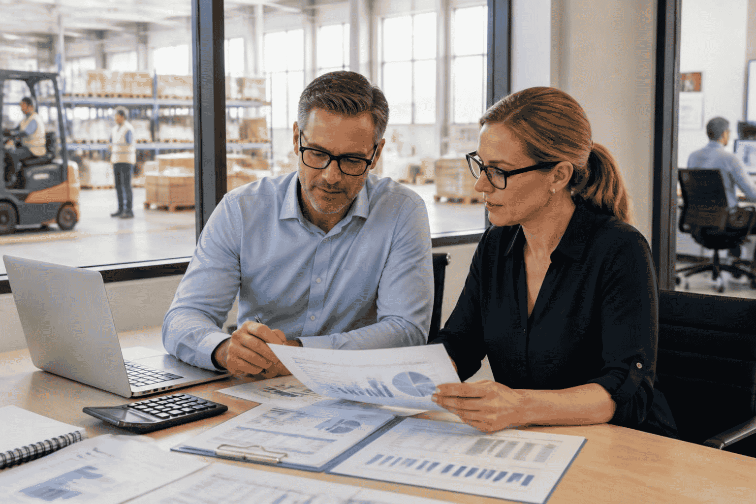 Established business owner reviewing requirements for a traditional business line of credit