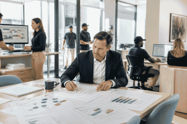 Business owner and consultant tracing discounts scope changes and operating costs that reduce profit