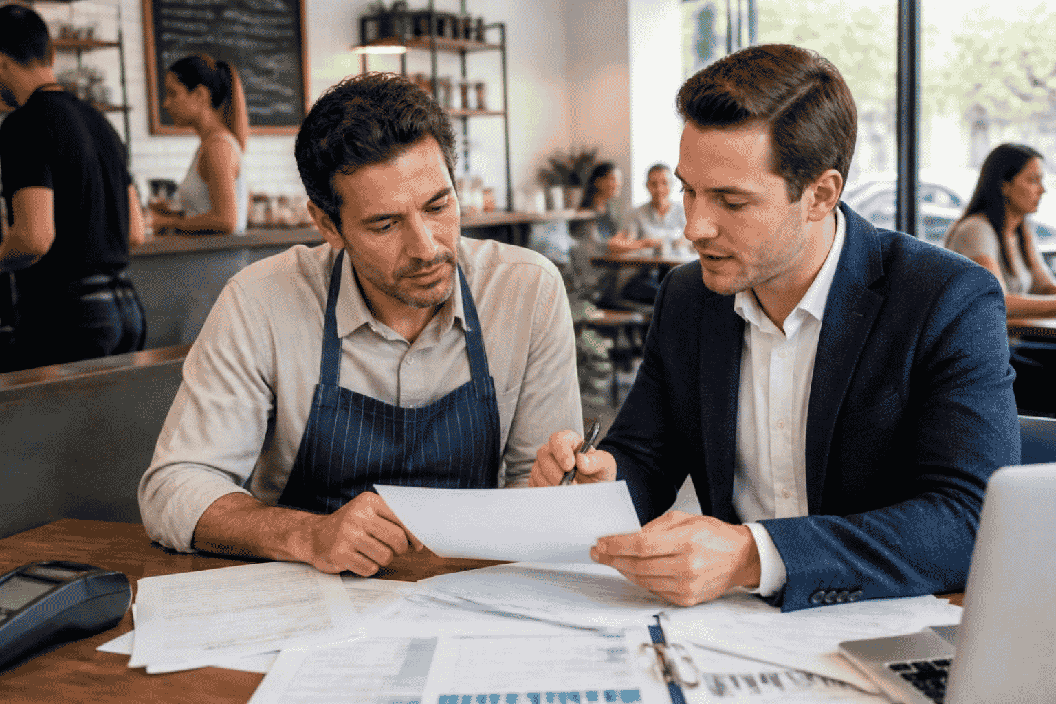 Business owner comparing merchant cash advance and working capital loan qualification requirements