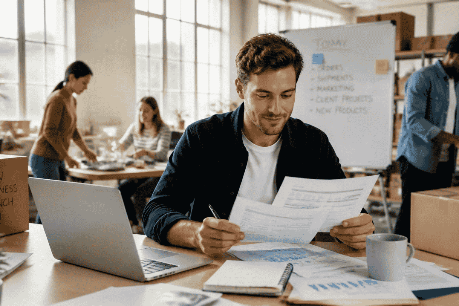 New business owner with strong personal credit reviewing business credit card funding options